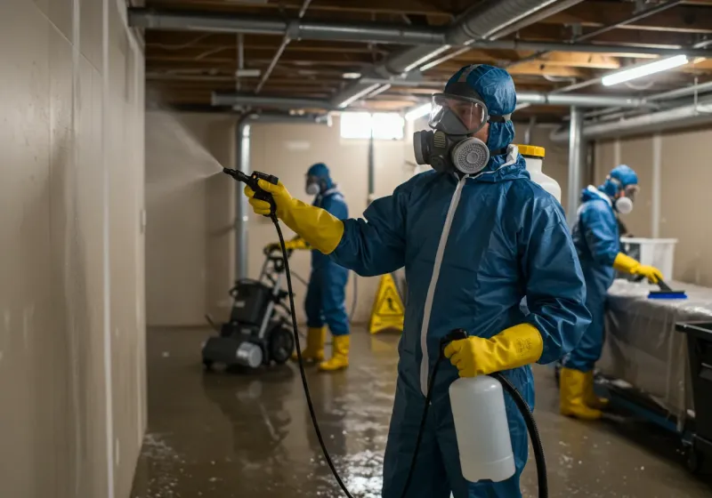 Basement Sanitization and Antimicrobial Treatment process in Butler, IN